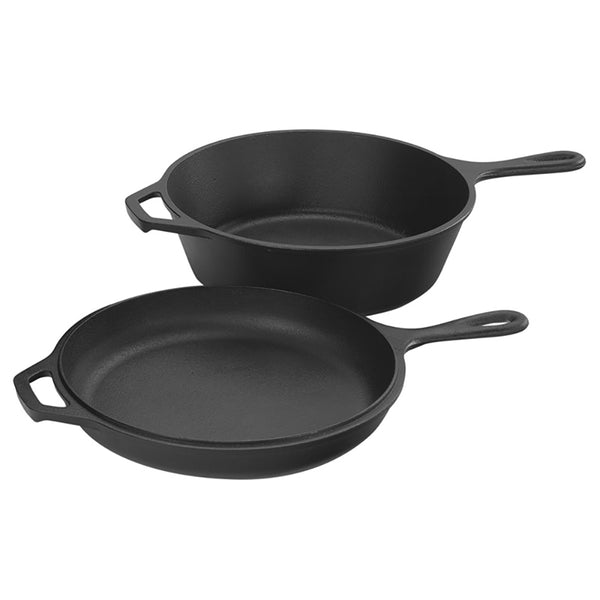 Combo 2 In 1 Padella In Ghisa 2,84 Lt Con Coperchio In Ghisa-Padella 26,04 Cm - LCC3