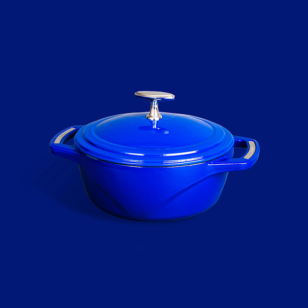 USA Enamel™ 2.8Lt Enameled Cast Iron Dutch Oven, Smooth Sailing