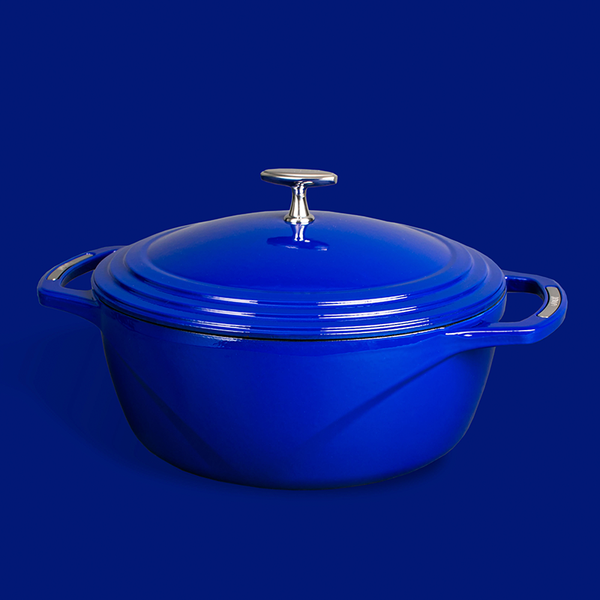 Lodge - Casseruola da 4,35 l, in ghisa e Porcellana Smaltata, Rosso Lodge - Casseruola da 4,35 l, in ghisa e Porcellana Smaltata, Rosso