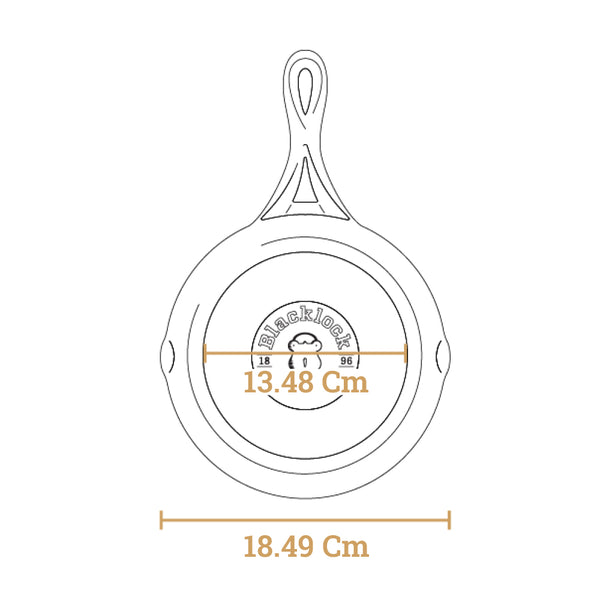 Blacklock *63* 17.78cm Triple Seasoned Cast Iron Skillet