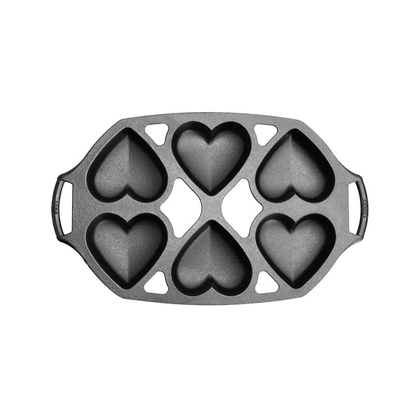 Seasoned Cast Iron Heart Mini Cake Pan