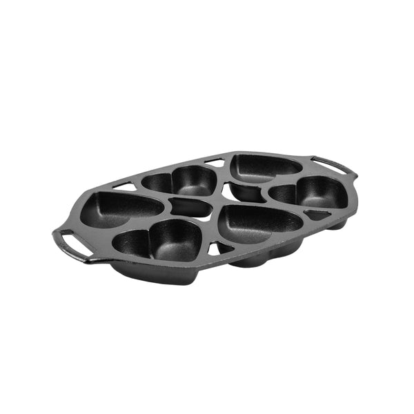 Seasoned Cast Iron Heart Mini Cake Pan