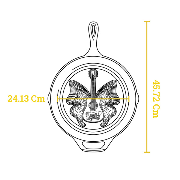 30.48 Cm Love is Like a Butterfly Dolly Parton Skillet