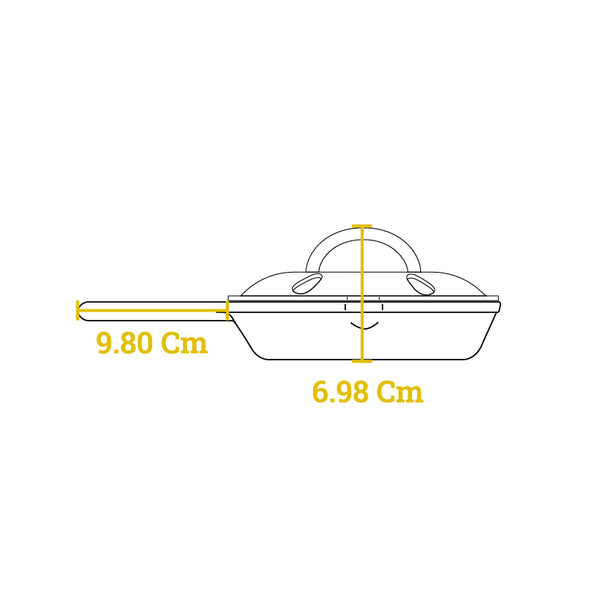 16.51Cm Seasoned Cast Iron Smoker Skillet