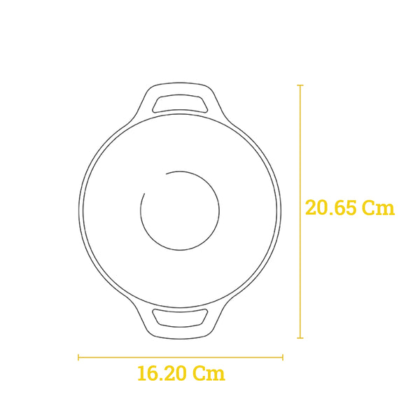 15.87 Cm Mini Cast Iron Wok