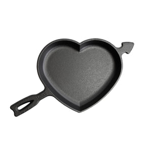 Seasoned Cast Iron Heart Skillet