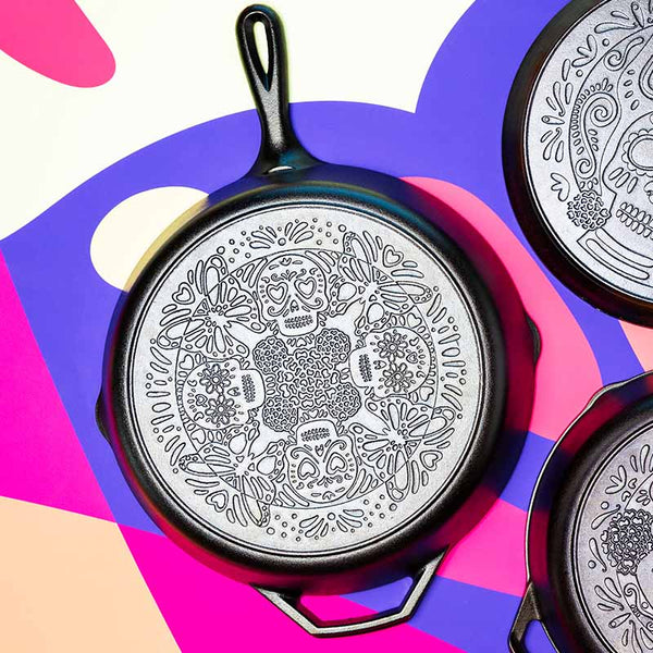 Dia de los Muertos - Μαντεμένιο Τηγάνι Butterfly Sugar Skull Skillet 30.48 Cm