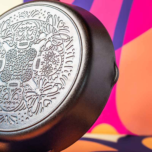 Dia de los Muertos - Μαντεμένιο Τηγάνι Butterfly Sugar Skull Skillet 30.48 Cm