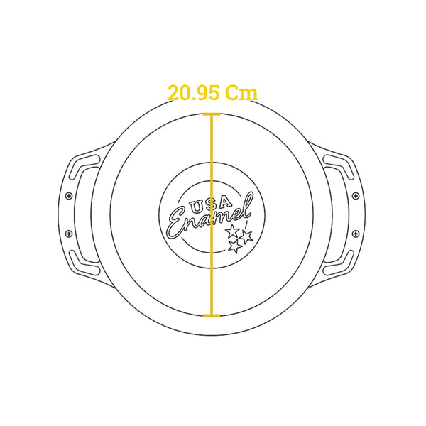 Pentola in ghisa USA Enamel™ da 5,6 litri con rivestimento in porcellana smaltata, ciliegina sulla parte superiore