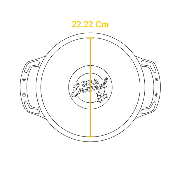 USA Enamel™ 7Lt Μαντεμένια Κατσαρόλα-Γάστρα Με Εμαγιέ Πορσελάνινη Επίστρωση, Cherry On Top