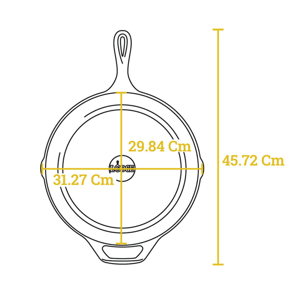  Snježna tava - tava od lijevanog željeza 30,48 cm