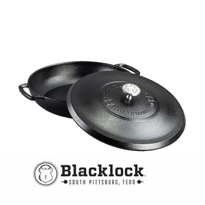 Blacklock *17* Triple Seasoned Cast Iron Braiser With Lid