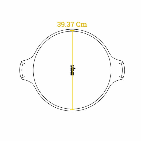 Base per pizza in ghisa 39,40 cm. - Rifugio BW15PP 