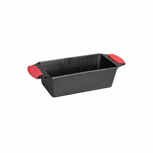 21.5 x 11.4 Cm Seasoned Cast Iron Loaf Pan + Silicone Grips