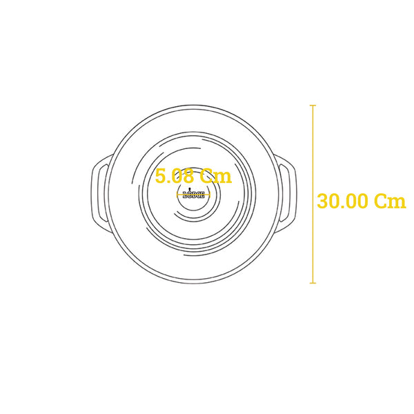 Εμαγιέ Μαντεμένια Κόκκινη Κατσαρόλα 3.4Lt - EC3CC43