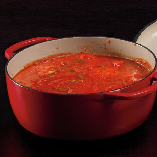 7.38Lt Red Enameled Cast Iron Dutch Oven - EC7D43