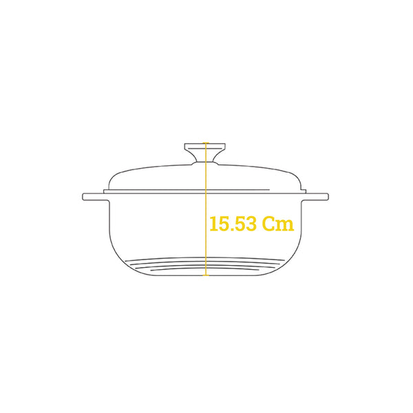 Pentola In Ghisa Smaltata Rossa 7,38Lt - EC7D43 