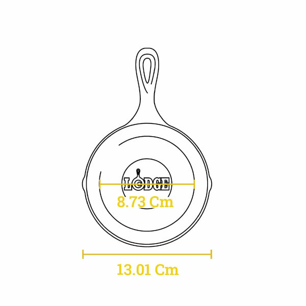 Mini padella in ghisa trattata termicamente 12,7 cm. 