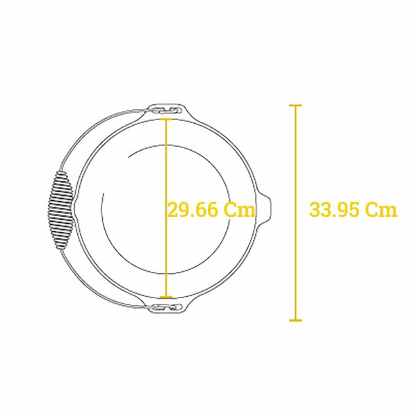 Casseruola in Ghisa 6,62 lt con Coperchio in Ghisa e Manico Inox - Lodge L10DO3 