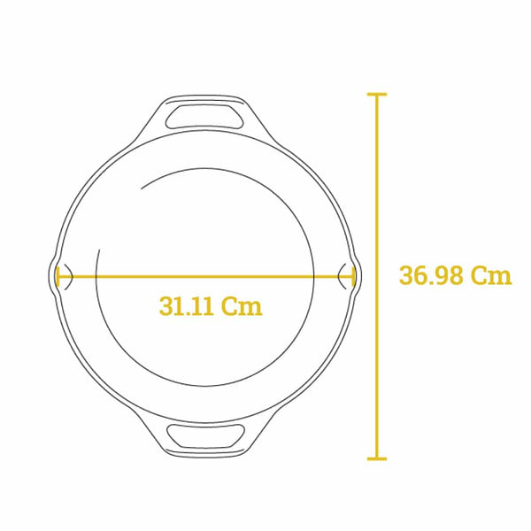 30.48 Cm Cast Iron Dual Handle Pan - L10SKL