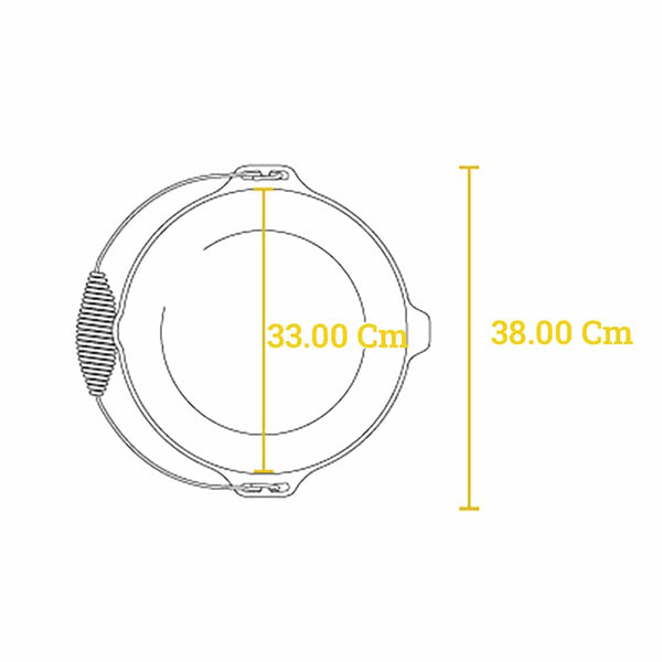 Pentola in ghisa Dutch Oven 8,52 lt con coperchio in ghisa e manico inox - Lodge L12DO3 