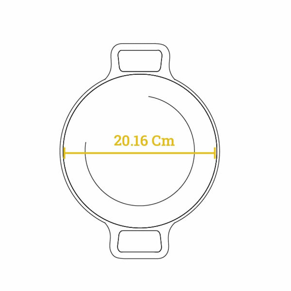 Padella in ghisa da 20,32 cm con 2 manici - Lodge L5RPL3 