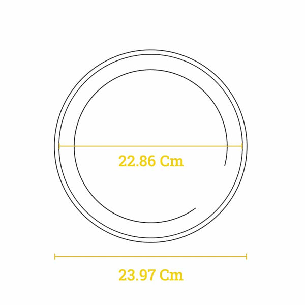 23.49 Cm Round Cast Iron Serving Griddle - L7OGH3