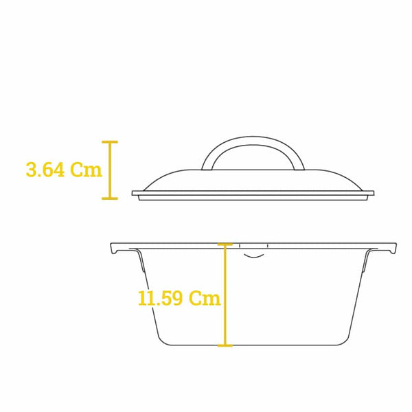 Cast Iron Casserole with Cast Iron Lid 4.73 lt - Lodge L8DOL3