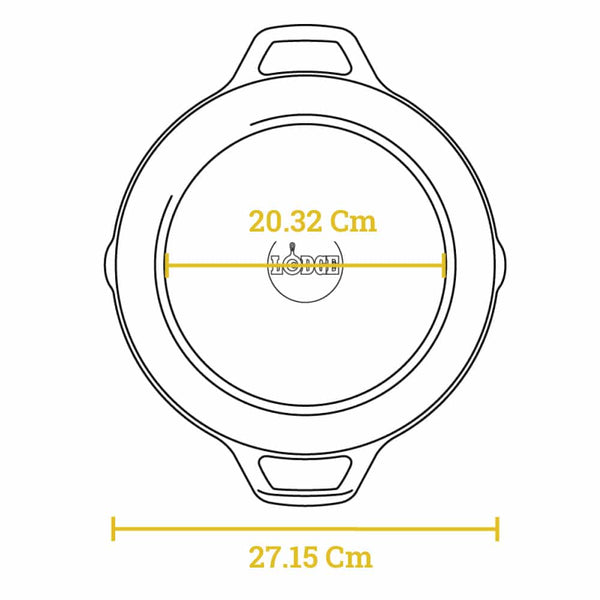 26.04 Cm Cast Iron Dual Handle Pan