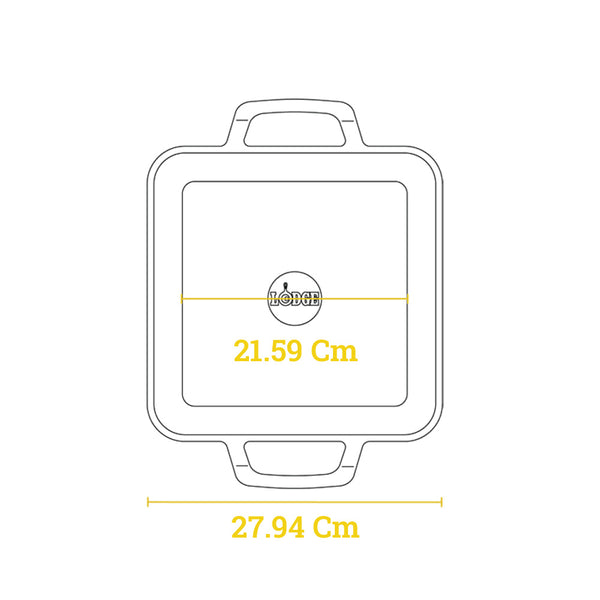 Chef Collection 27.94 Cm Cast Iron Square Grill Pan - LC11SGP
