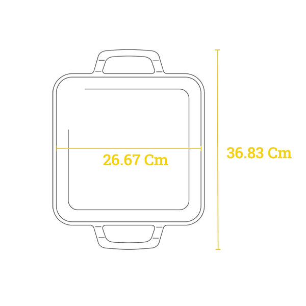 Chef Collection 27.94Cm Cast Iron Square Griddle - LC11SGR