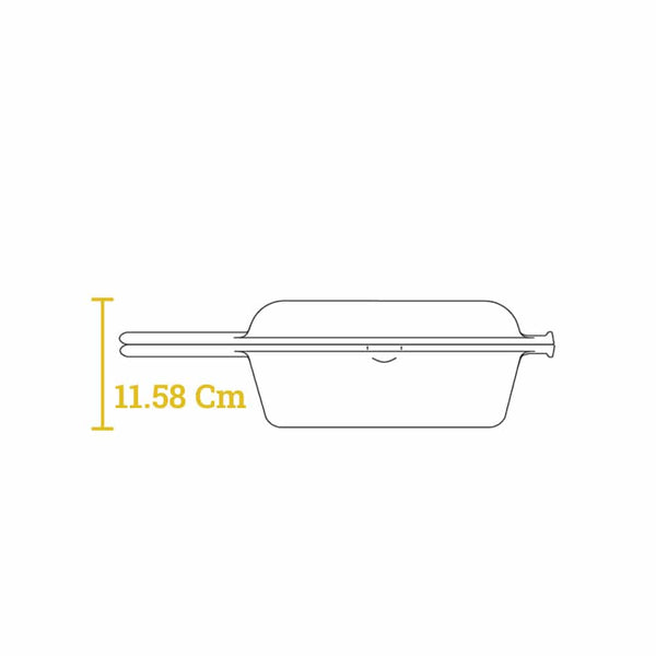 Combo 2 In 1 Padella In Ghisa 2,84 Lt Con Coperchio In Ghisa-Padella 26,04 Cm - LCC3 