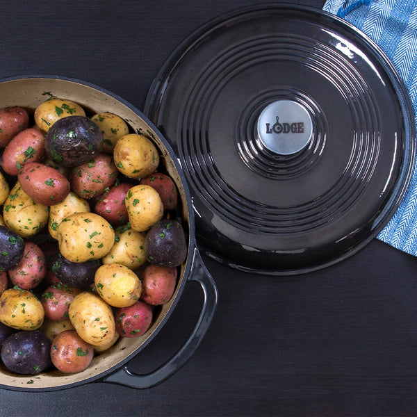 5.68Lt Midnight Chrome Enameled Cast Iron Dutch Oven - EC6D18