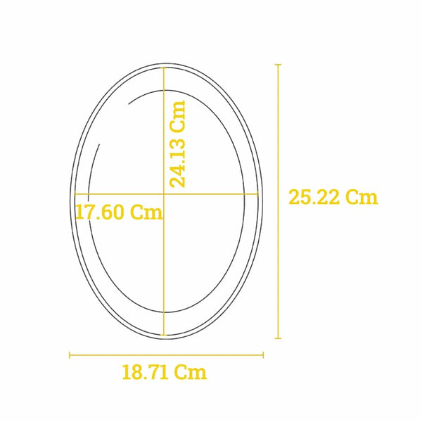 25.4x 19.05 Cm Oval Cast Iron Serving Griddle - LOSH3