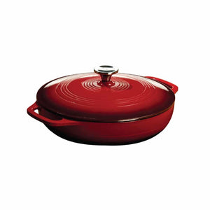3.4Lt Red Enameled Cast Iron Covered Casserole - EC3CC43