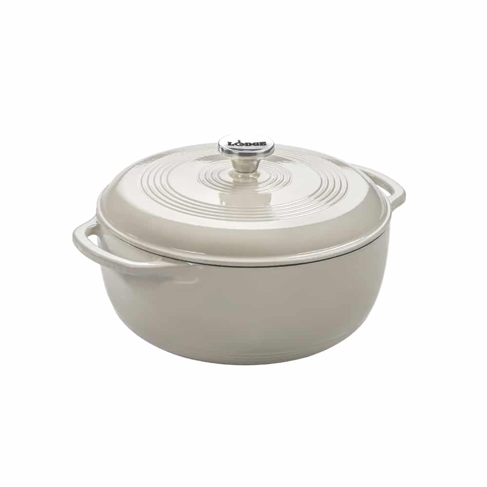 5.68 Lt Oyster Enameled Cast Iron Dutch Oven - EC6D13