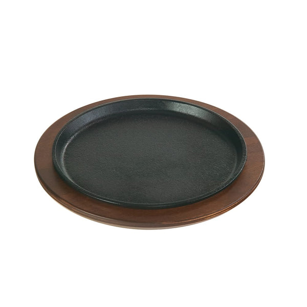 23.49 Cm Round Cast Iron Serving Griddle - L7OGH3