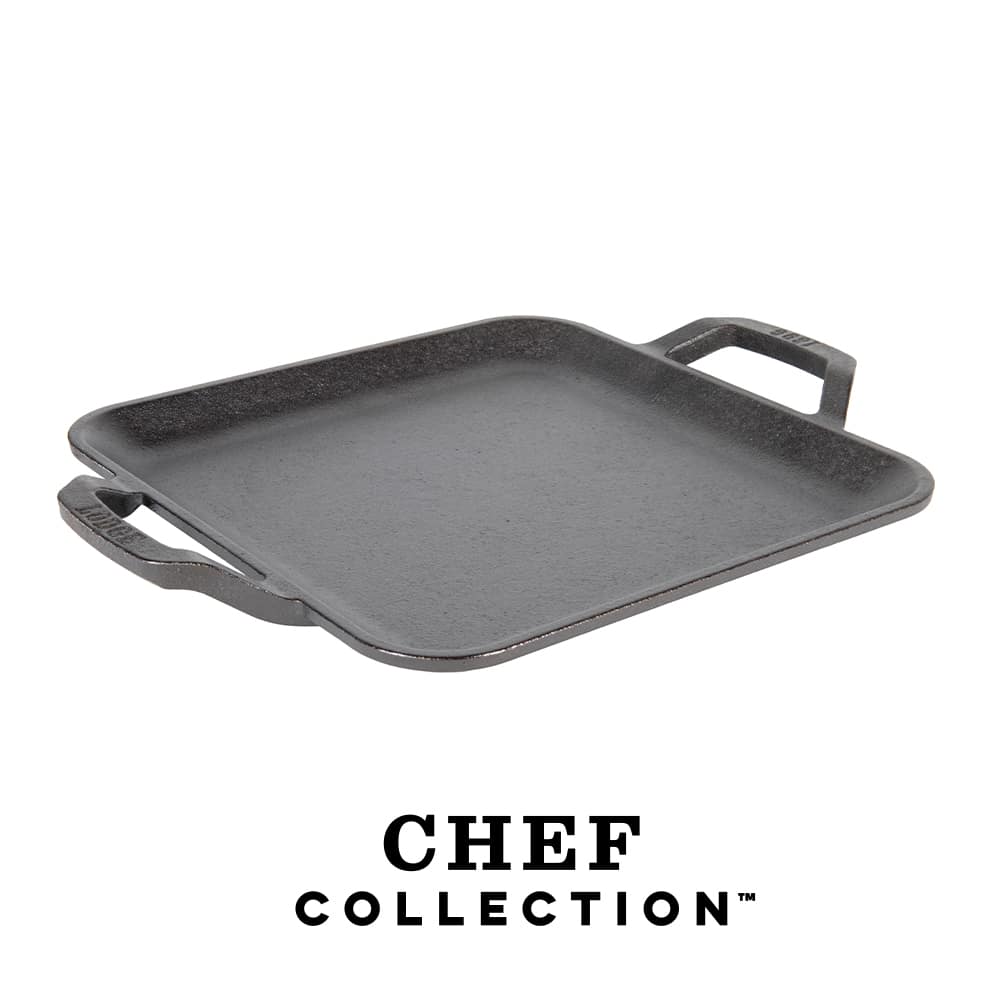  Četvrtasta ploča za kuhanje od lijevanog željeza Chef Collection 27,94 cm. - Loža LC11SGR