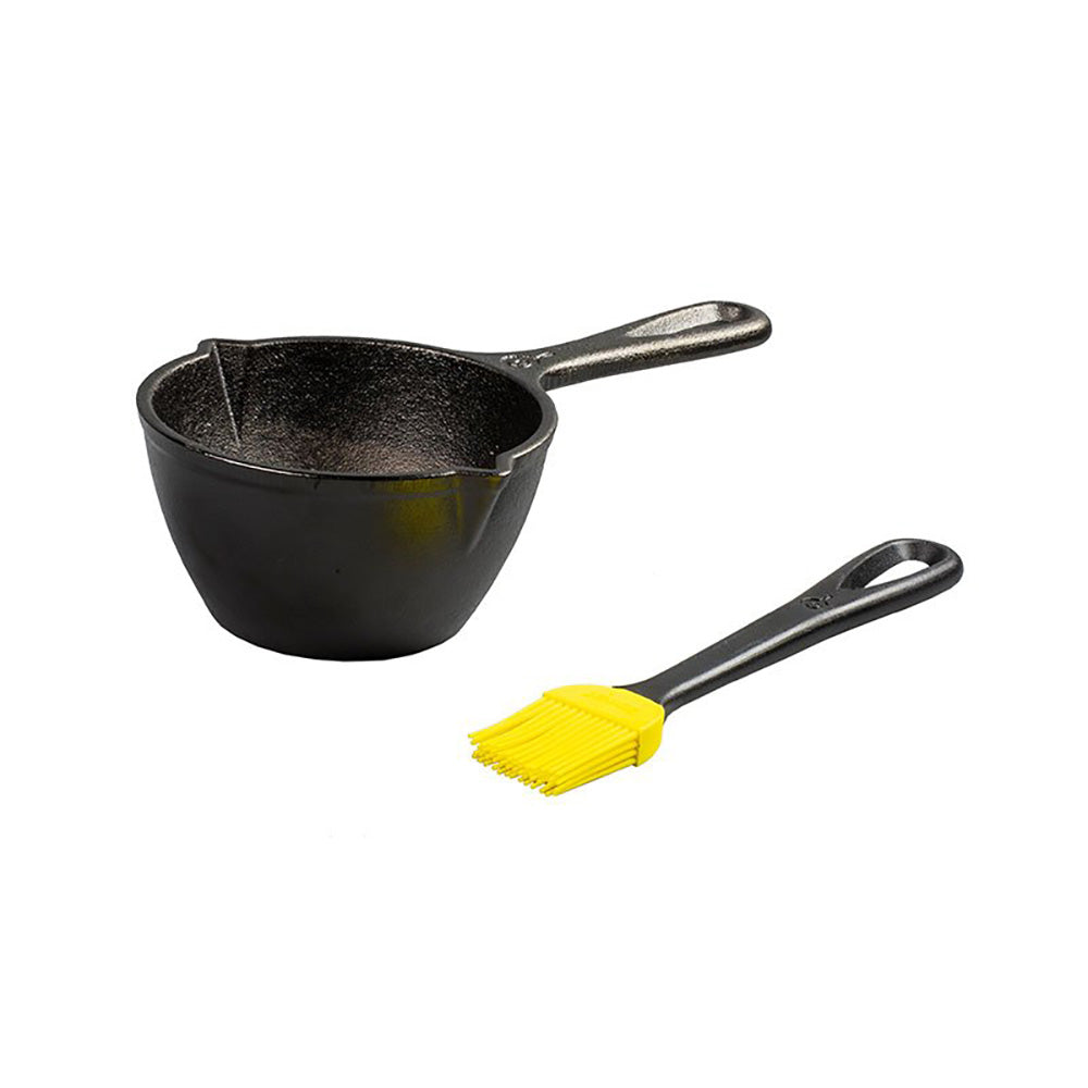 Cast Iron Melting Pot and Silicone Brush - LMPB21